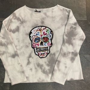 💀 SOJARA TIE DYE WITH SEQUIN SKULL